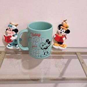 Mickey Mouse Bundle- Two Ornaments And Coffee Mug.